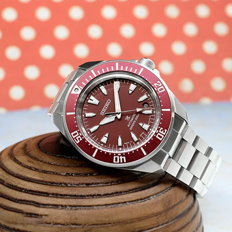 Seiko Prospex Samurai Maroon Diver Scuba Men's Watch- SBDY129